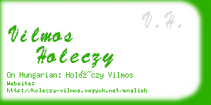 vilmos holeczy business card